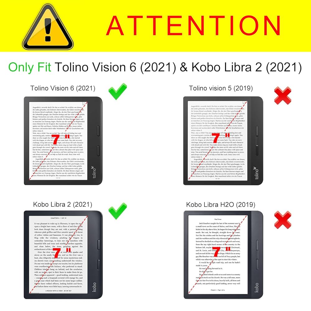 Kobo Libra 2 Colour タブレット + ケース & ペン Amazon.com: Vakarey for Kobo Libra Colour Case with Pen